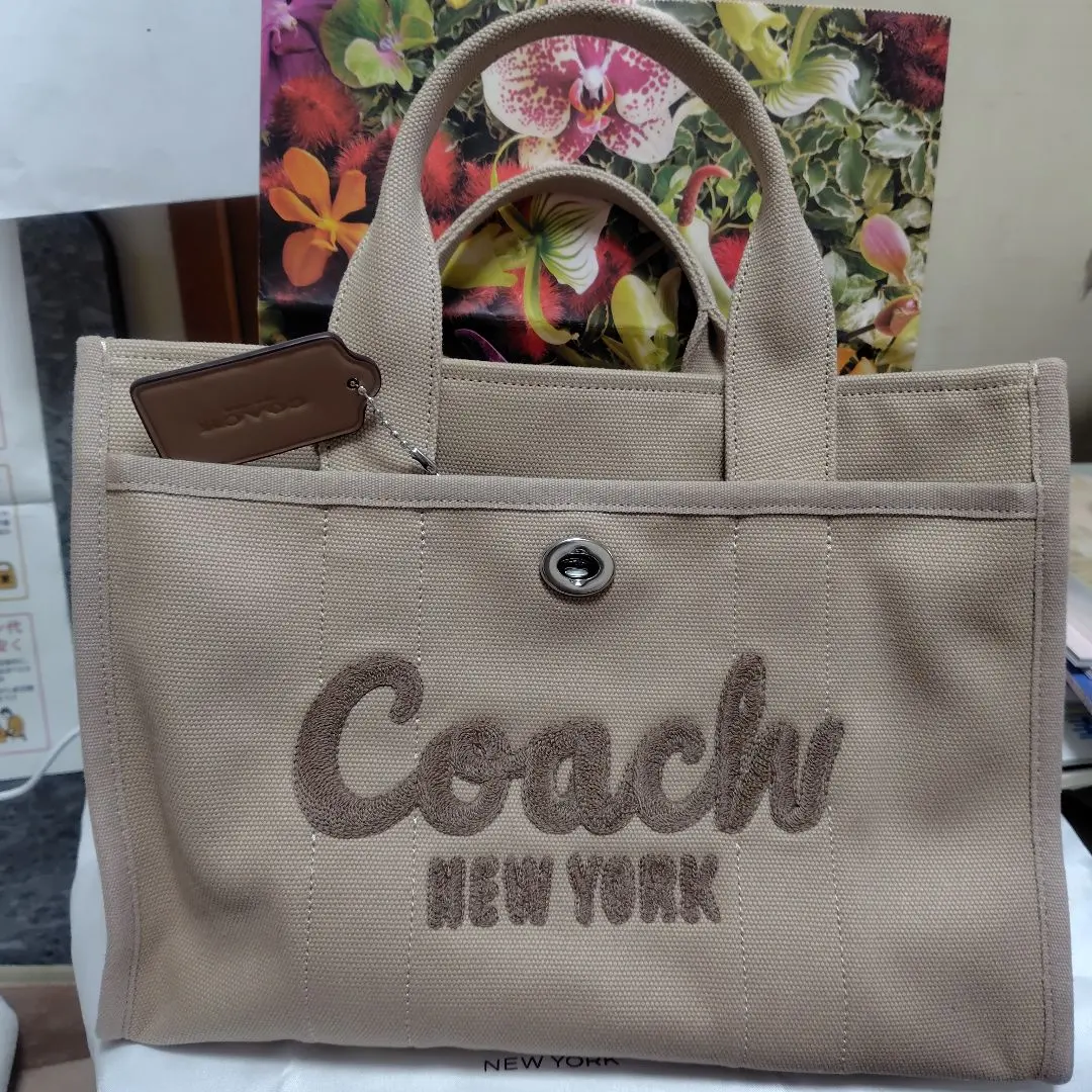 Thumbnail of Coach beige tote bag