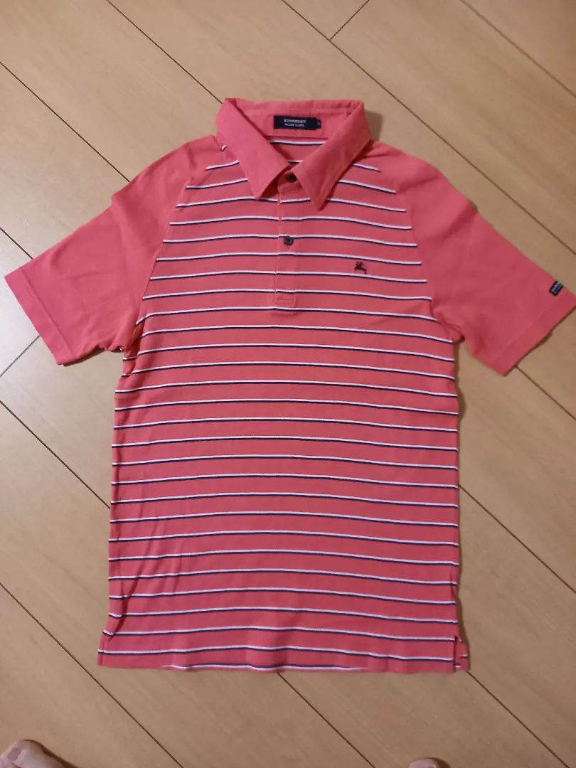 Thumbnail of BURBERRY BLACK LABEL Pink Striped Polo Shirt