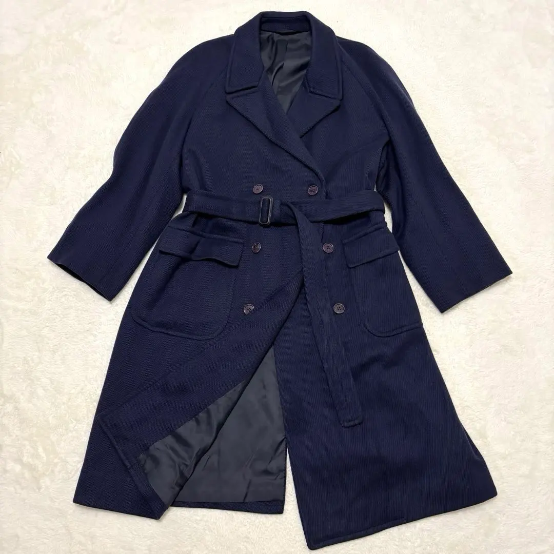 Thumbnail of Ring Jacket Herringbone Long Double Chester Coat L Navy