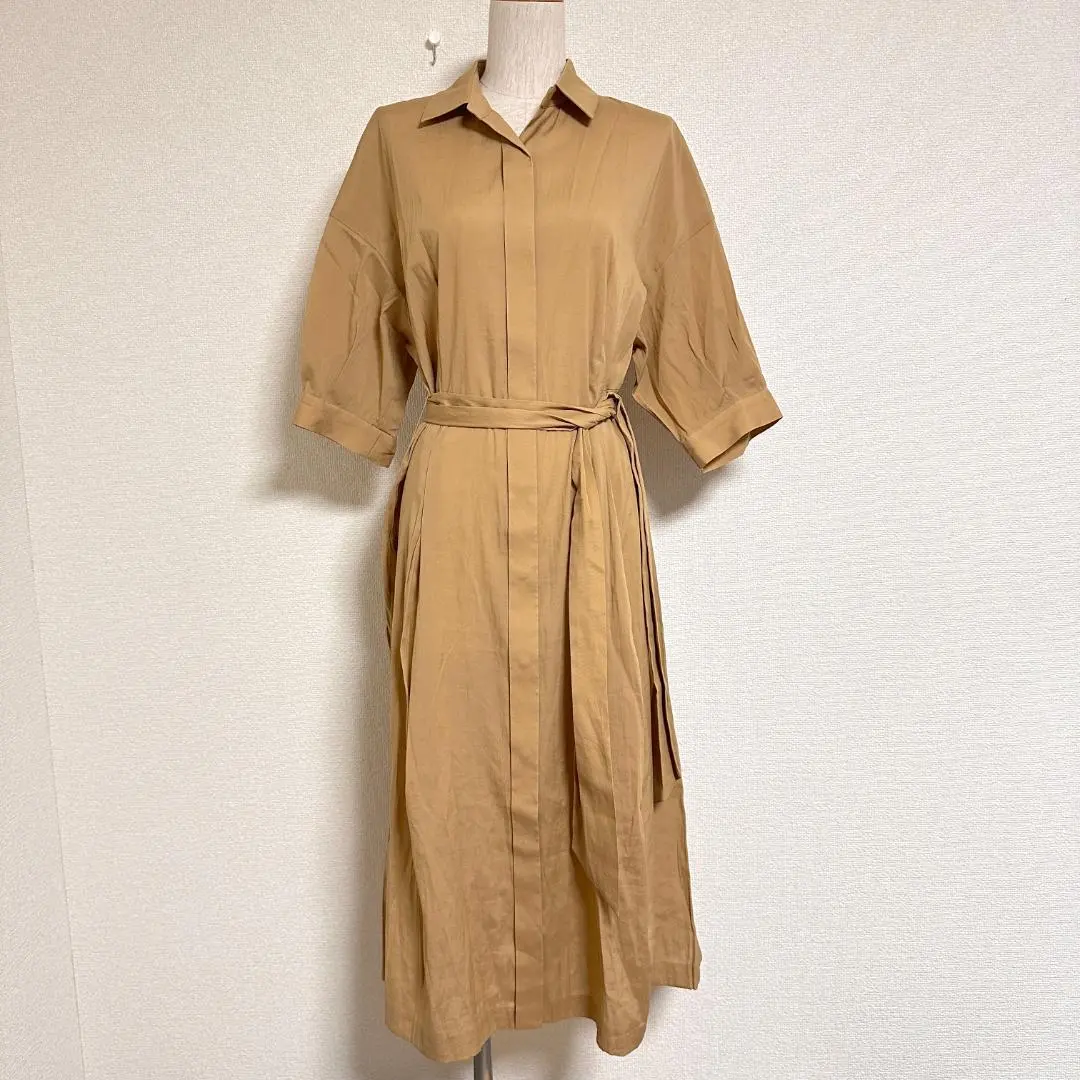 Thumbnail of Excellent condition AMACA natural dry organza dress shirt dress outerwear