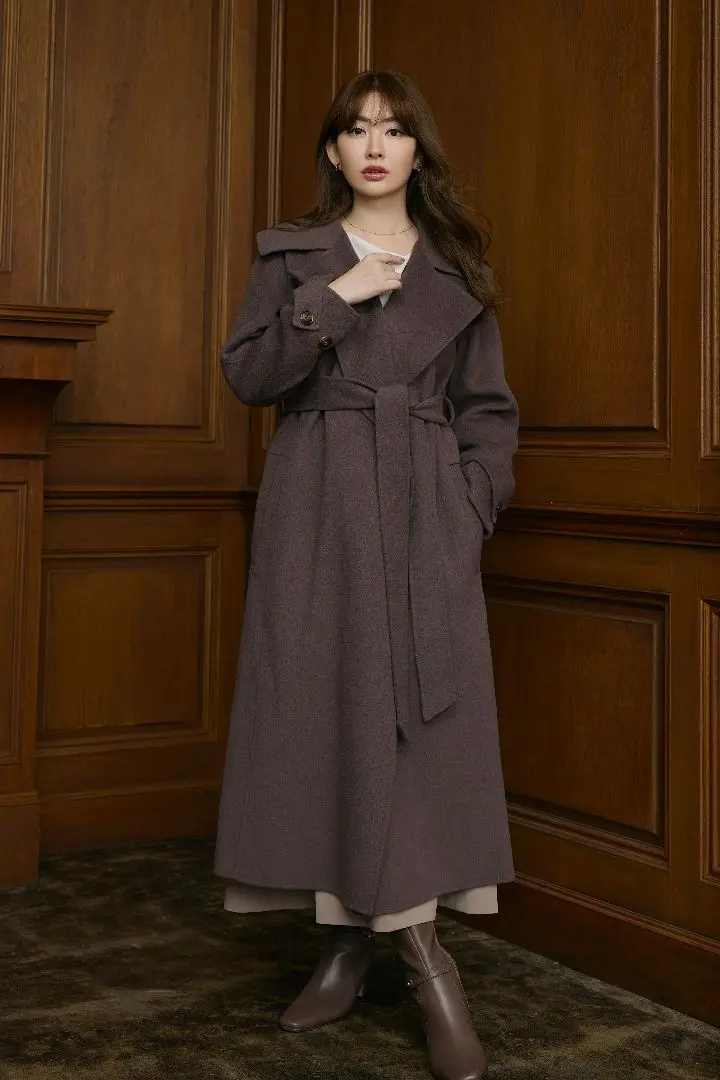Herlipto Grace Wrap Coat Mサイズ Her lip to ノーカラーコート コート Grace Wrap Coat