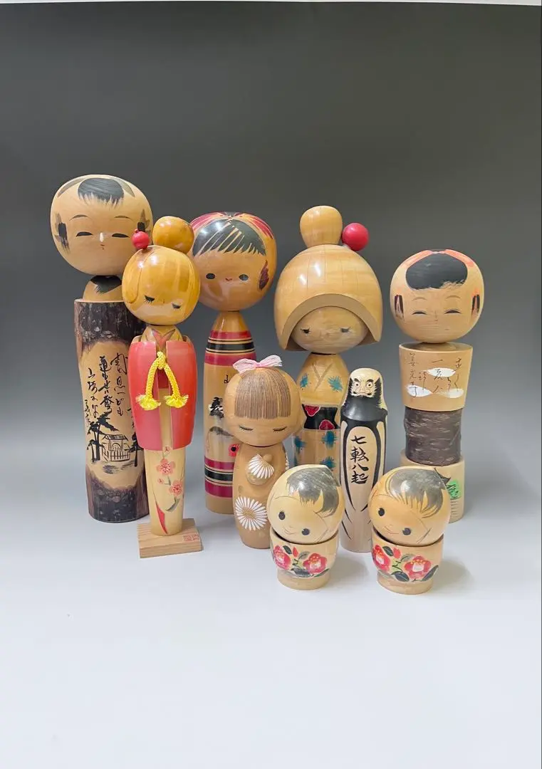 青木蓼華　木造　彩色　こけし　かぐや姫 こけし人形 青木蓼華(あおきりょうか)作 - メルカリ