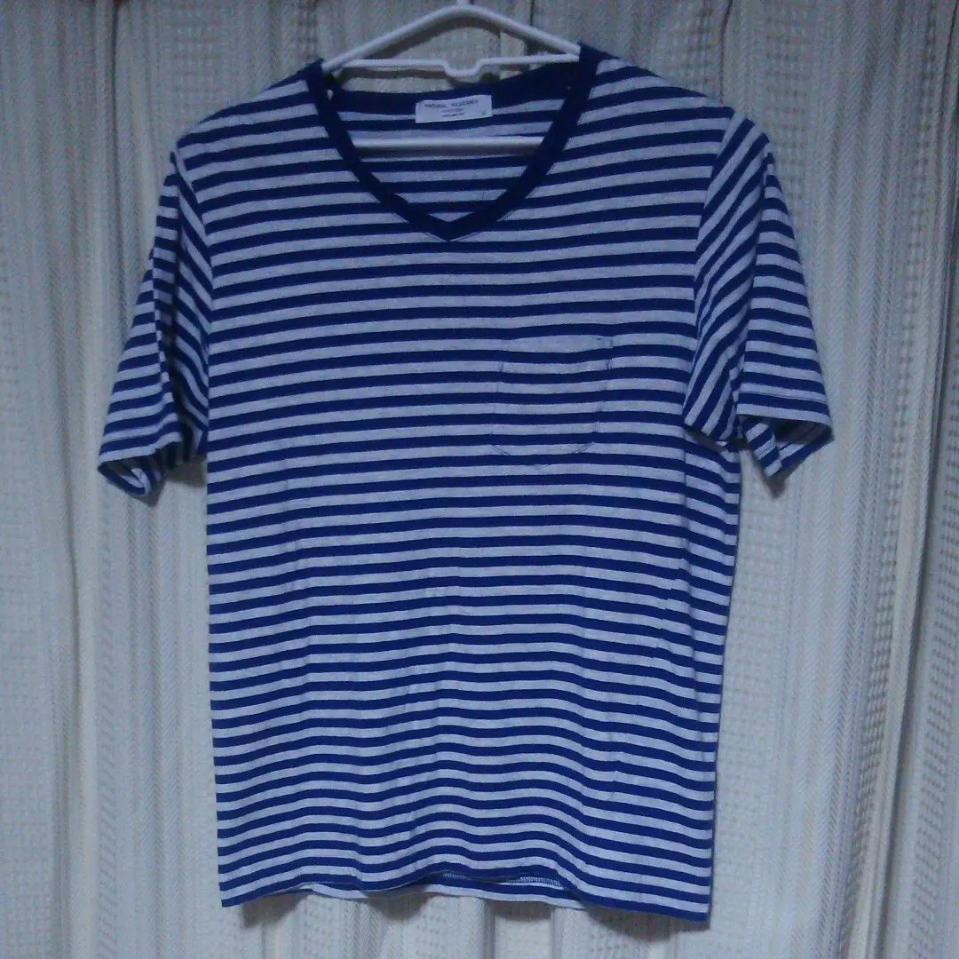 Thumbnail of NATURALRESEARCH Short Sleeve Border T-shirt, Size L, Casual