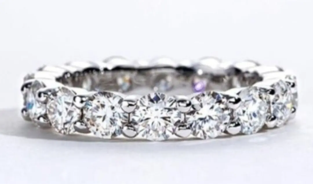 Thumbnail of Full eternity ring, 4mm width, platinum, size 6