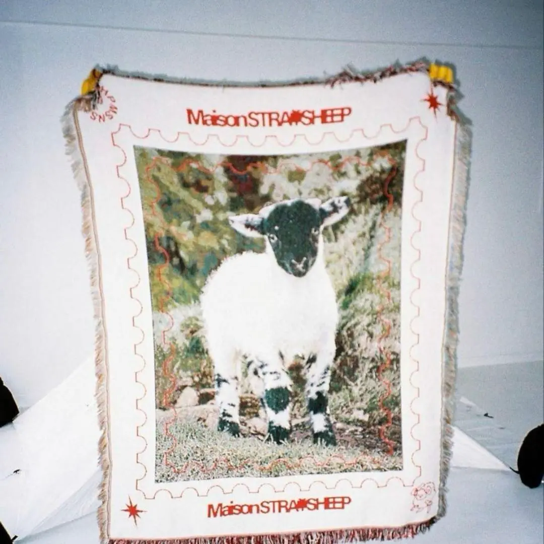 【新品・未使用品】MAISONSTRAYSHEEP RUG GREEN ラグ STRAYSHEEP RUG GREEN