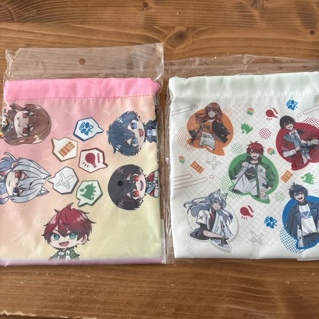 Thumbnail of Colorful Peach Drawstring Bag Set of 2