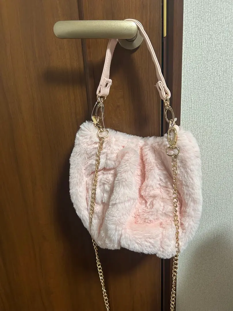 Thumbnail of Pink Fur Shoulder Bag 2-way