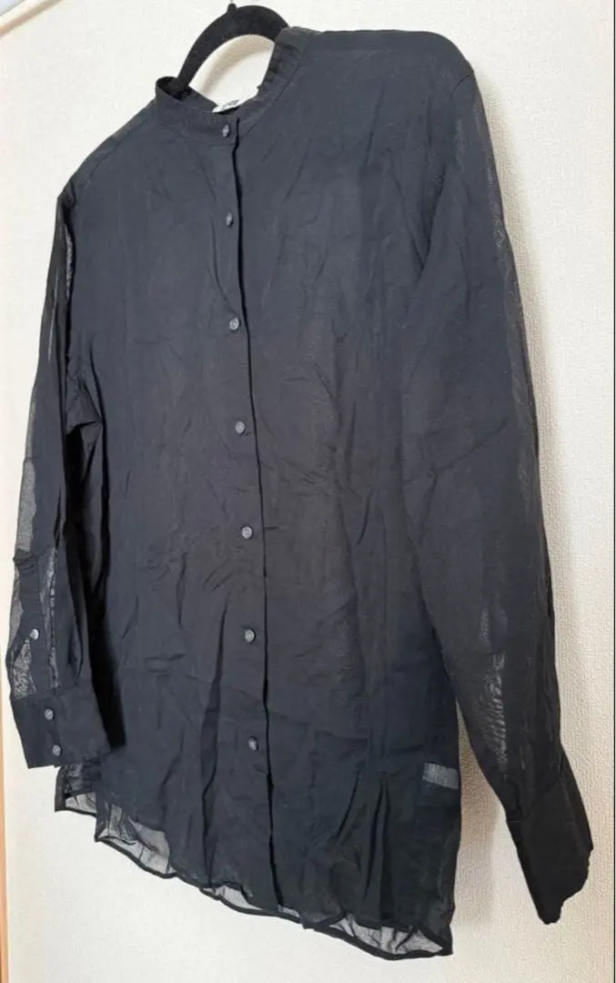 Thumbnail of ⚡️UNIQLO⚡️ Black Long Sleeve Shirt L Size Sheer Uniqlo Black