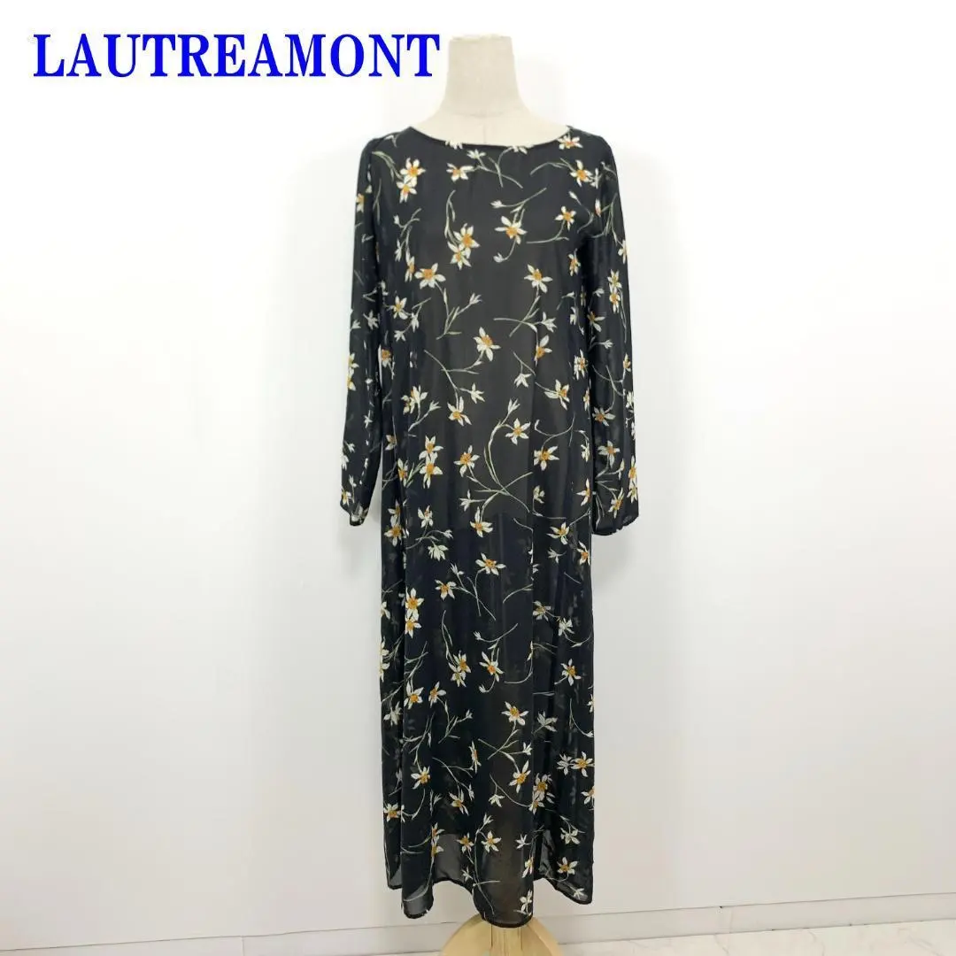 Thumbnail of Lautreamont Long Sleeve Long Dress Black Wool Nylon 2 C3787