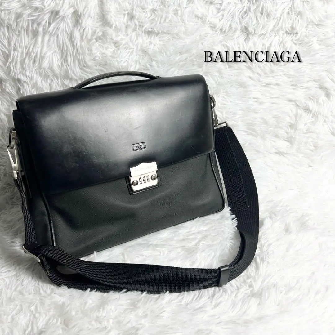 Balenciaga ビジネスバッグ 黒/白 キャンバス/レザー BALENCIAGA バレンシアガ Everyday East-West トートバッグ