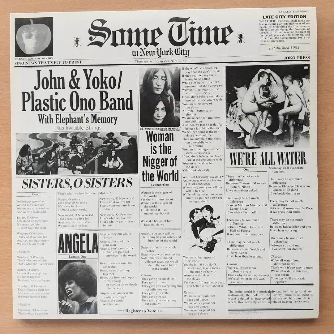 特別値下げ‼️ジョン・レノン&ヨーコ・オノ／サムタイムイン・NY・シティ新品 ジョン・レノン＆ヨーコ・オノ～ / サムタイム・イン