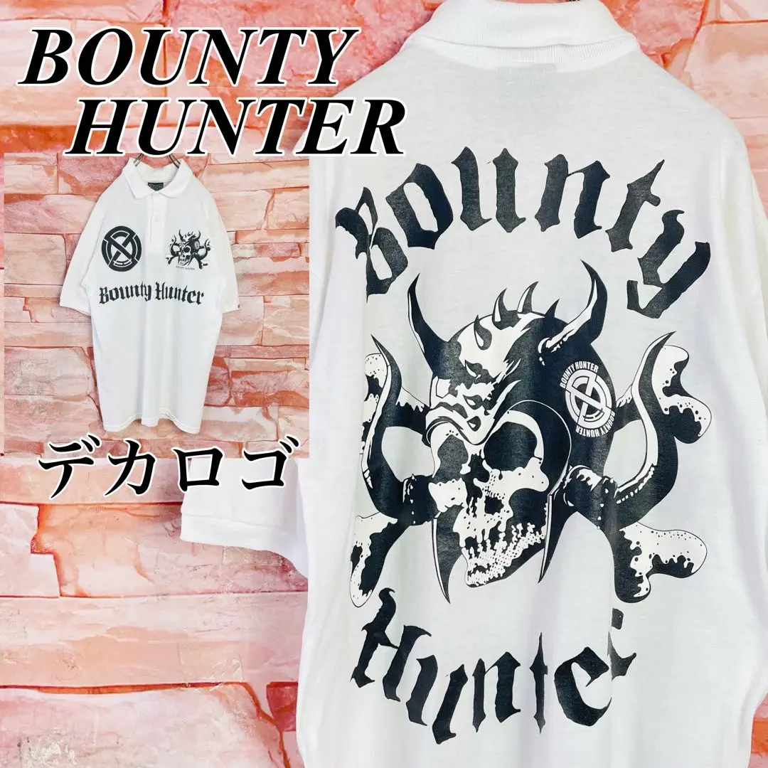 Bounty Hunter BXHロゴ ポロシャツ サイズL ブラック BOUNTY HUNTER バウンティハンター 墨黒ネイビー系 ポロシャツ