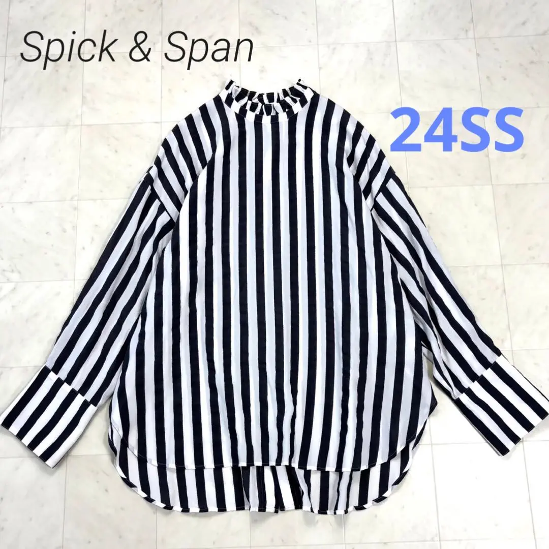 2025年最新】フリルカラーストライプシャツ spickの人気アイテム