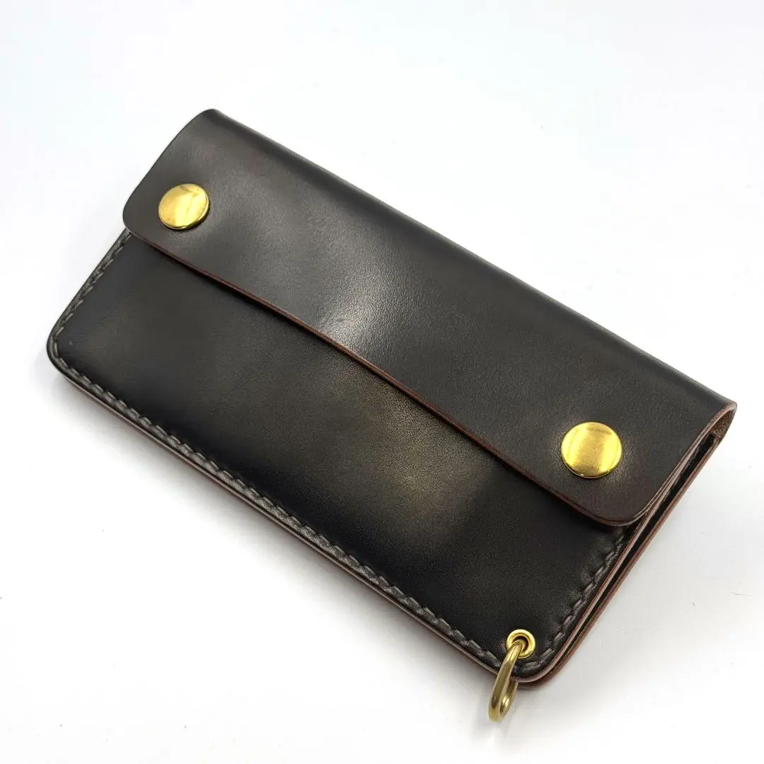 追蹤錢包（黑色）馬鞍革 Talon 拉鍊 古董款 的縮圖