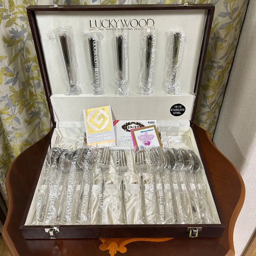 LUCKYWOODロマンス18-10/ 9本セット50%OFF【新品未使用】 楽天市場】カトラリー ティースプーン 144mm LUCKY WOOD