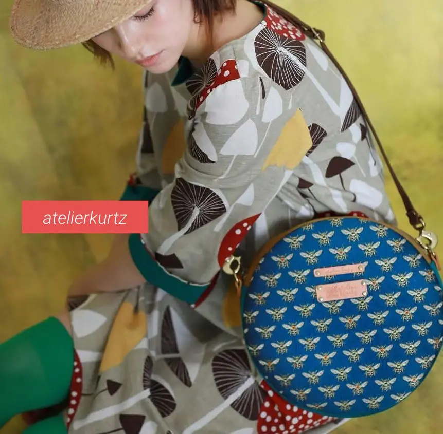 アトリエ・クルツ Atelier Kurtz 小鳥のバッグ ブルー×ピンク Atelier Kurtz×POLS Collaboration Bag - POLS