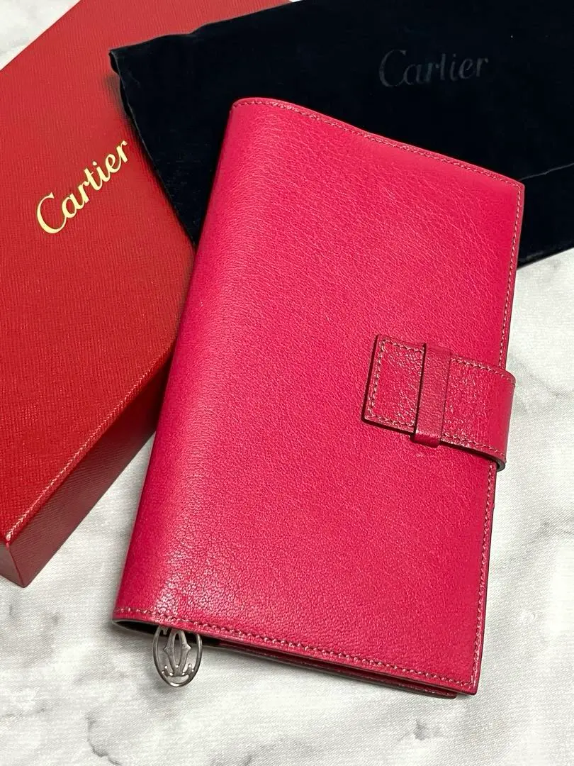Thumbnail of Unused Cartier Must Pink Leather Memo Pad / Notebook