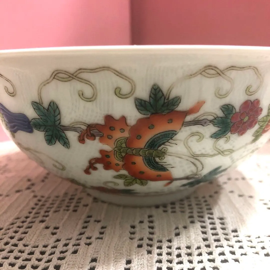 景徳鎮 花柄ラーメン鉢4個セット 景徳鎮ラーメン鉢 4個