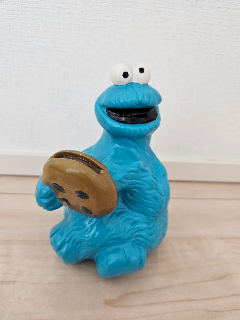 (ジャンク品)クッキーモンスター 貯金箱 ビンテージ 80's ビンテージ セサミストリート クッキーモンスター 貯金箱