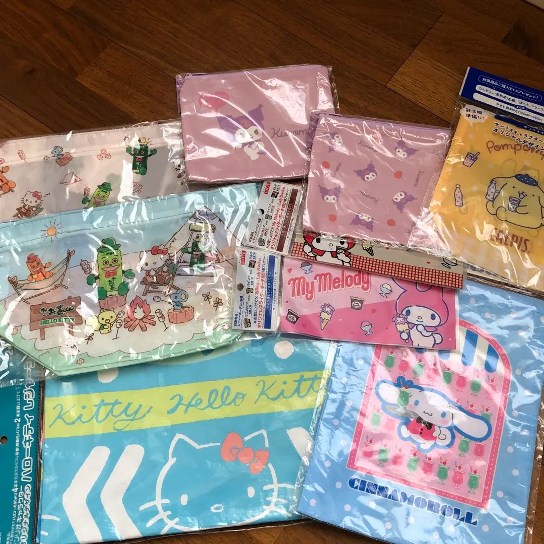 Thumbnail of Sanrio Kitty Pom Pom Purin Kuromi Cinnamoroll Tote Bag Pouch