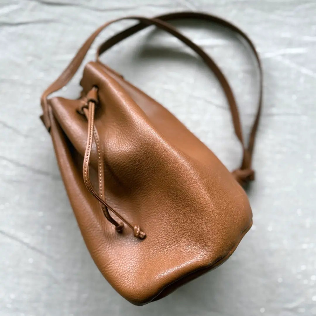 baggu レザーエコバッグ　黒　ほこまるさん　IENA baggu レザーエコバッグ黒ほこまるさんIENA