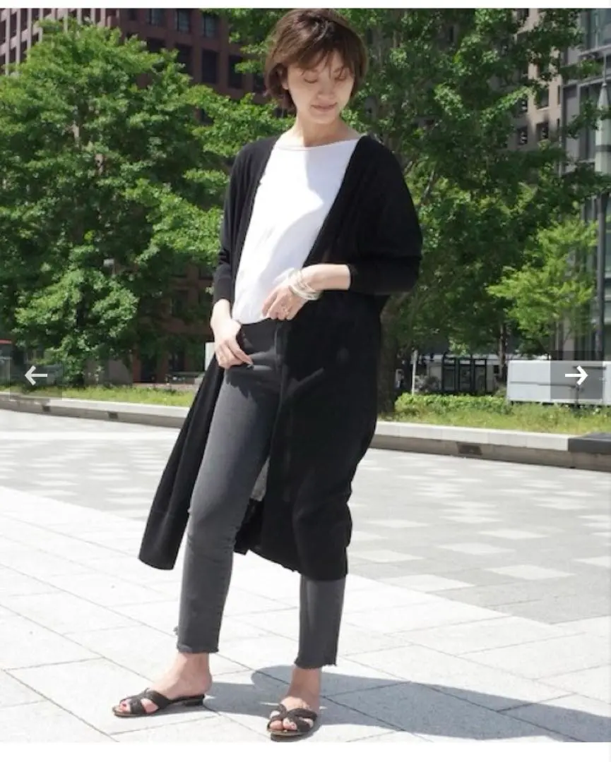 ドゥーズィエムクラス PARU コットン Vネック ロング カーディガン Deuxieme Classe（ドゥーズィエムクラス）の「《予約》 PARU