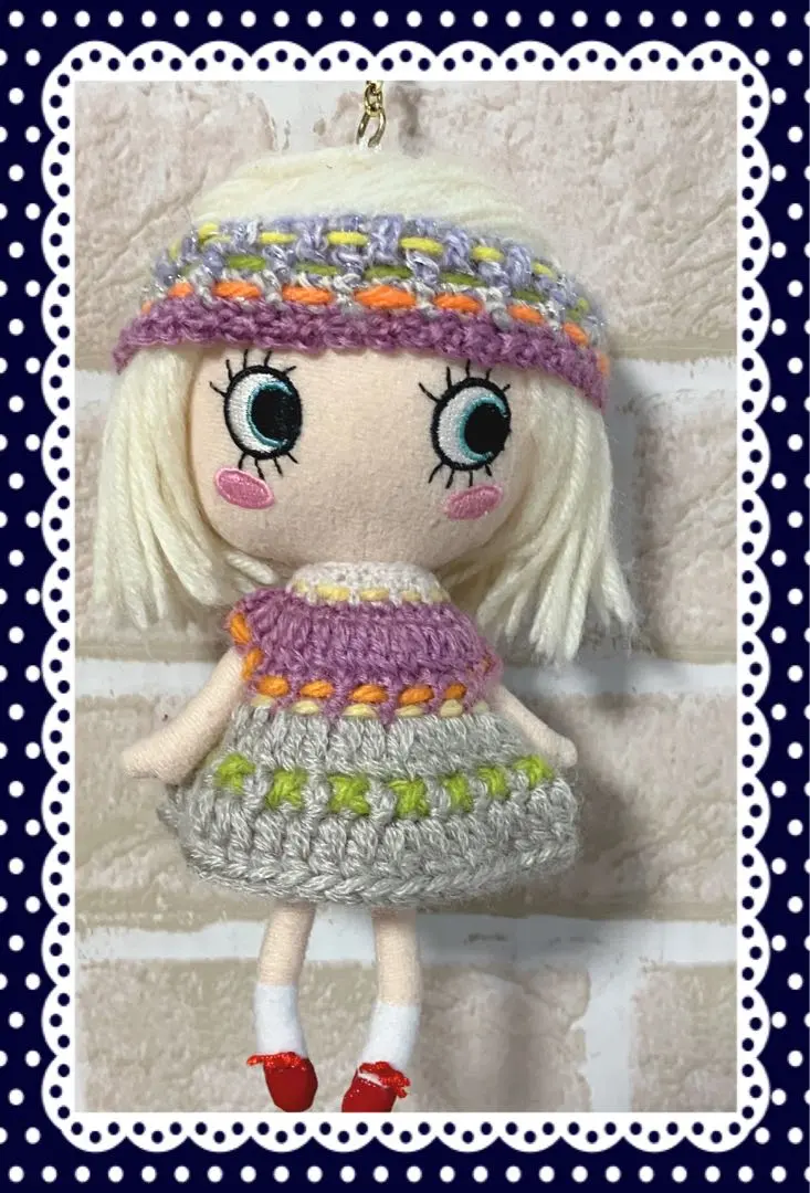 Thumbnail of E-ma Lee Size ⑥ Handmade Doll Clothes Hand-knitted Hat & Dress