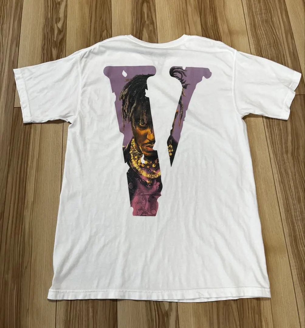 ジュース・ワールド×ヴィーローン バタフライ Tシャツ ホワイト Juice Wrld x Vlone☆送料込 バタフライ Tシャツ コラボ (VLONE