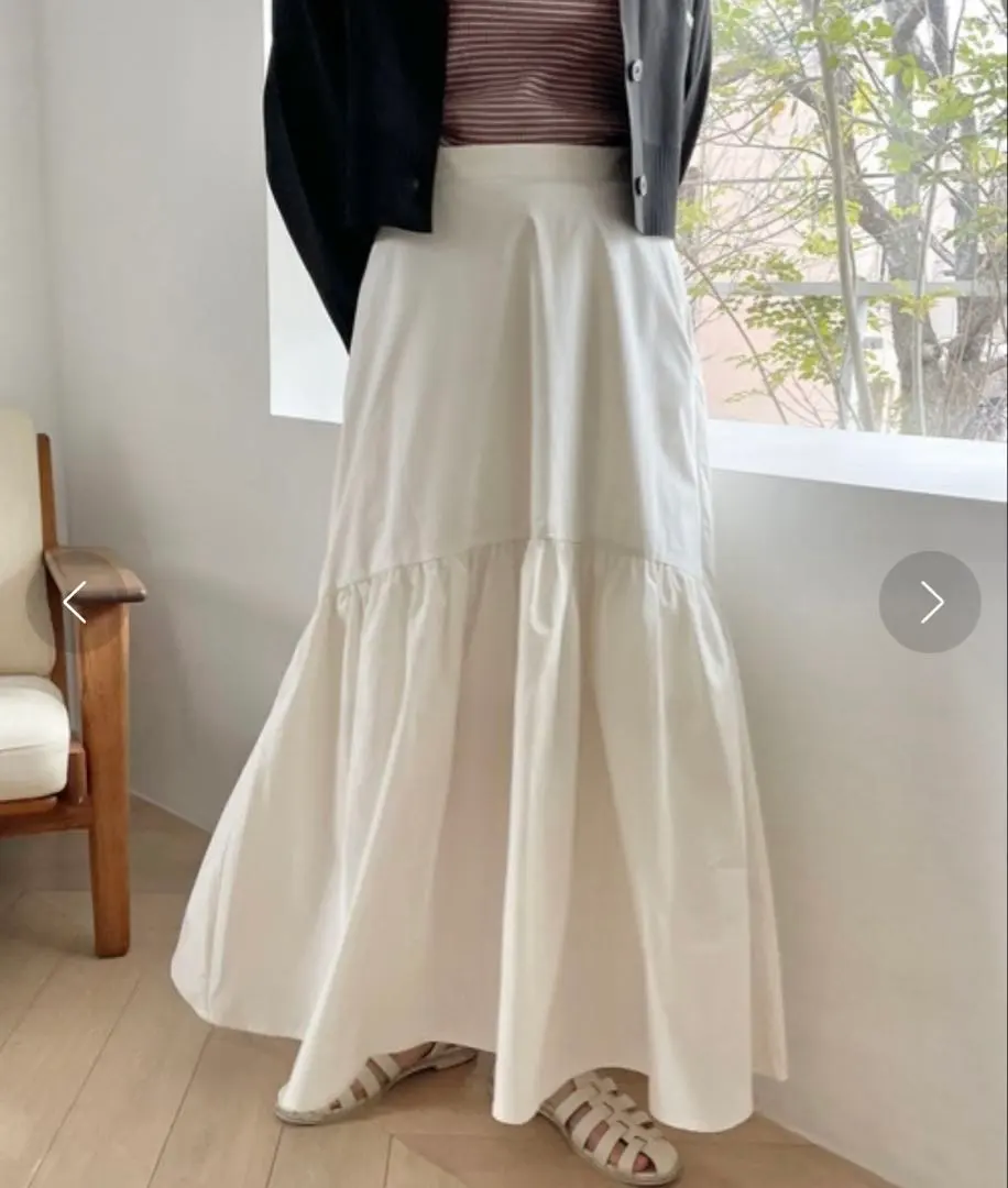 Thumbnail of Lowest Price! Round Tiered Skirt - Ivory / Lowrys Farm