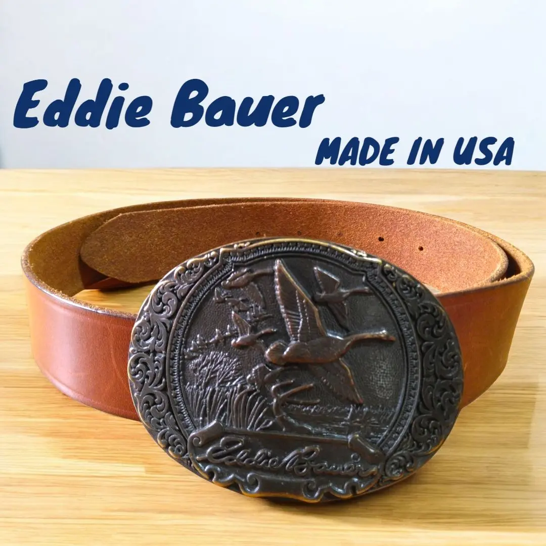 【USA製】Eddie Bauer ヴィンテージ レザーベルト ブラック 黒 2025年最新】Eddie Bauer ベルトの人気アイテム - メルカリ