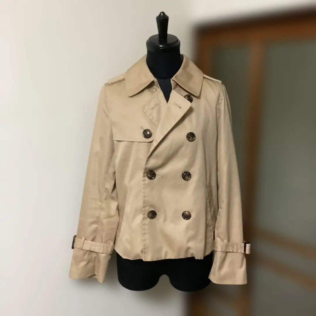 米色 雙排扣 風衣 ROPE PICNIC 的縮圖