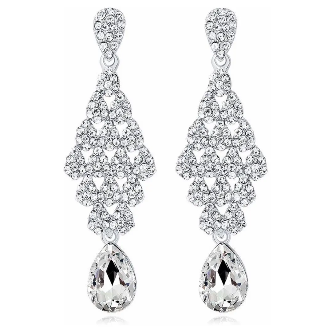 Thumbnail of Crystal Rhinestone Chandelier Teardrop Dangle Earrings