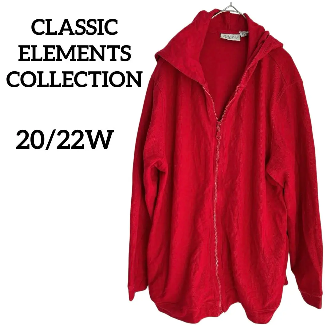Thumbnail of Red Full-Zip Hoodie 【20/22W】 Lightweight Casual Outdoor