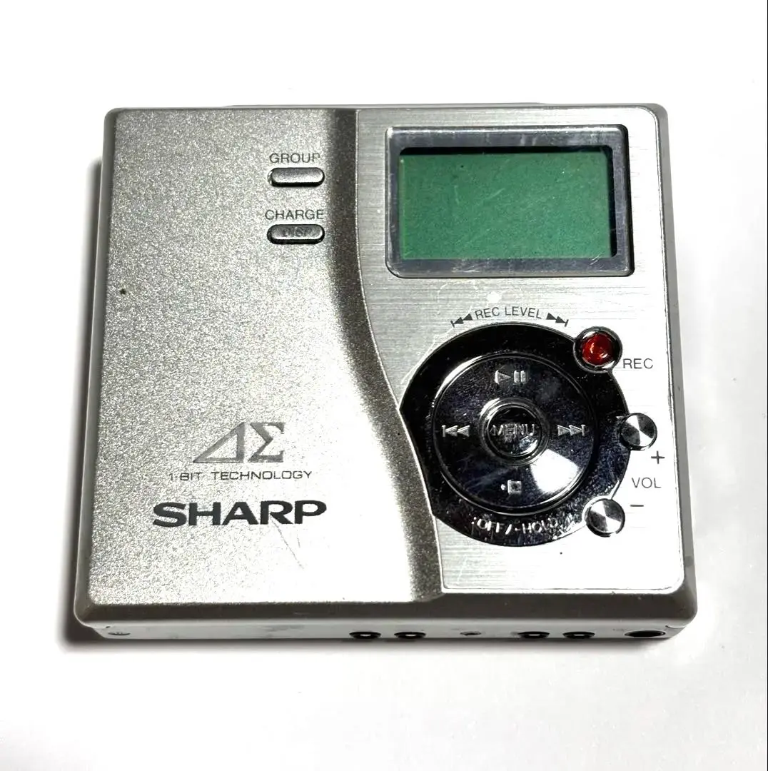 極美品 SHARP MD-DR77 MDプレーヤー シルバー シャープ、1ビットデジタルアンプ搭載のポータブルMDレコーダ