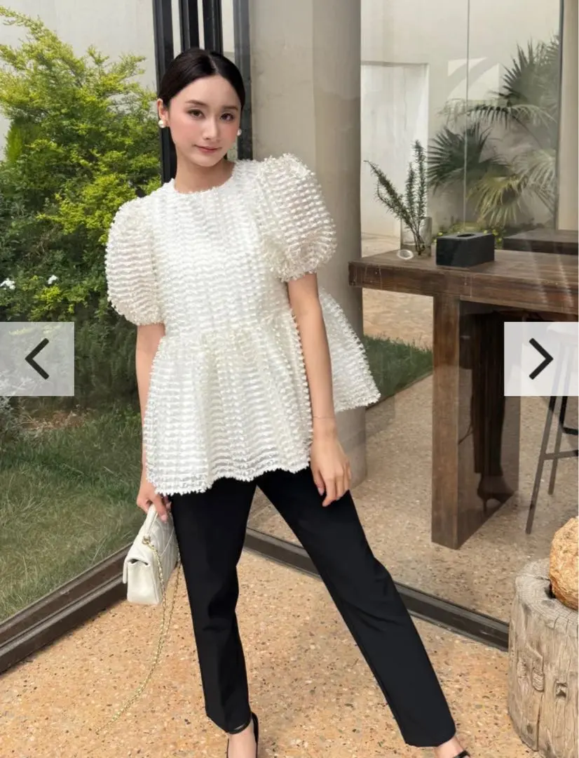 Thumbnail of Birthday Bash♡POPPY PUFF PEPLUM TOPS