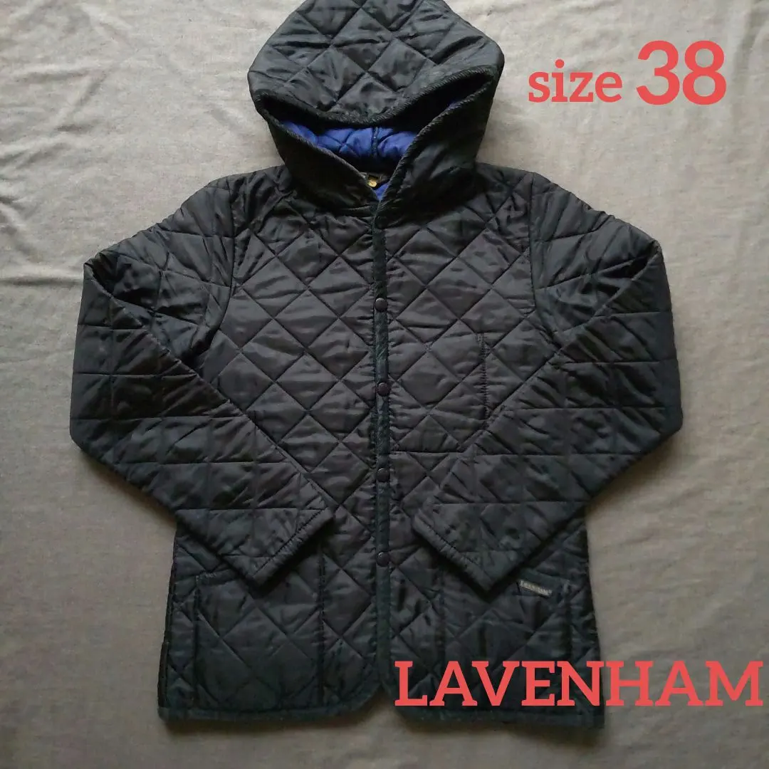 Thumbnail of LAVENHAM Quilted Jacket, Size 38, Black/Navy