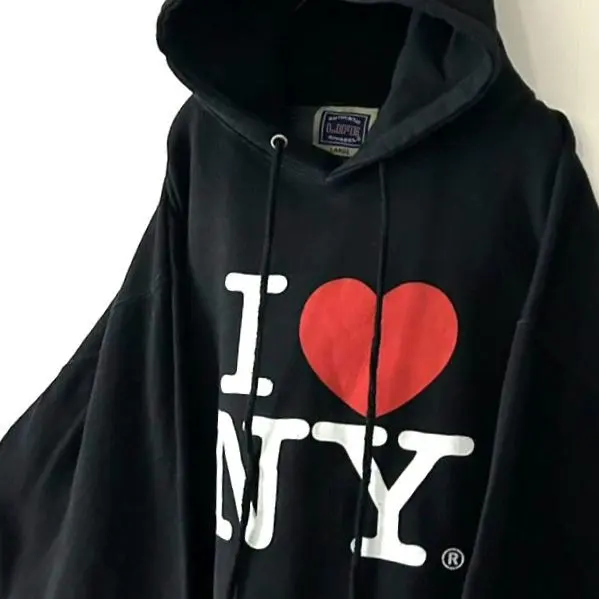 Thumbnail of Life I LOVE NY Logo Sweatshirt Hoodie L Black Vintage