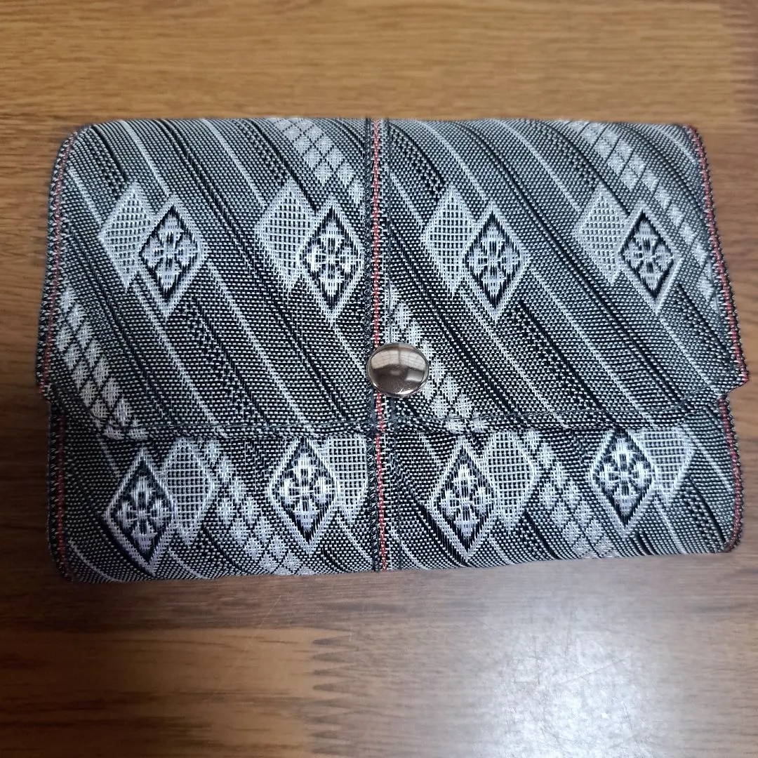 Thumbnail of Three-fold wallet, tatami mat edge, Japanese style