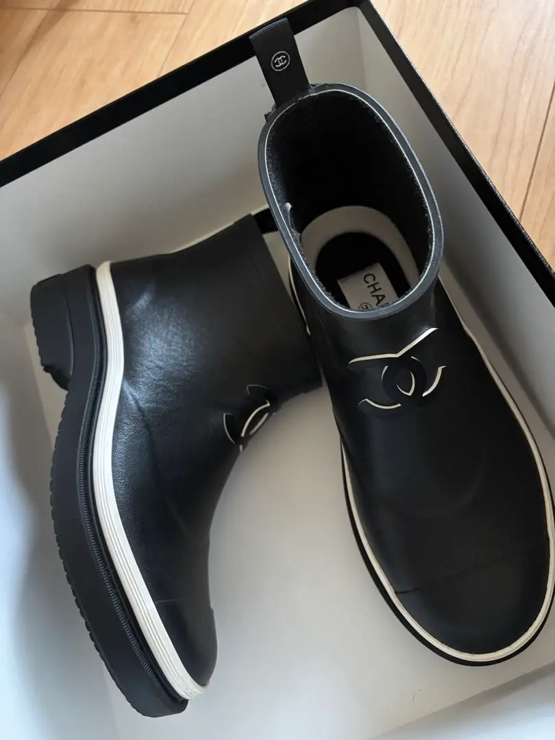 CHANEL シャネル 長靴 ココカメリア レインブーツ 36 CHANEL シャネル 長靴 ココカメリア レインブーツ 36