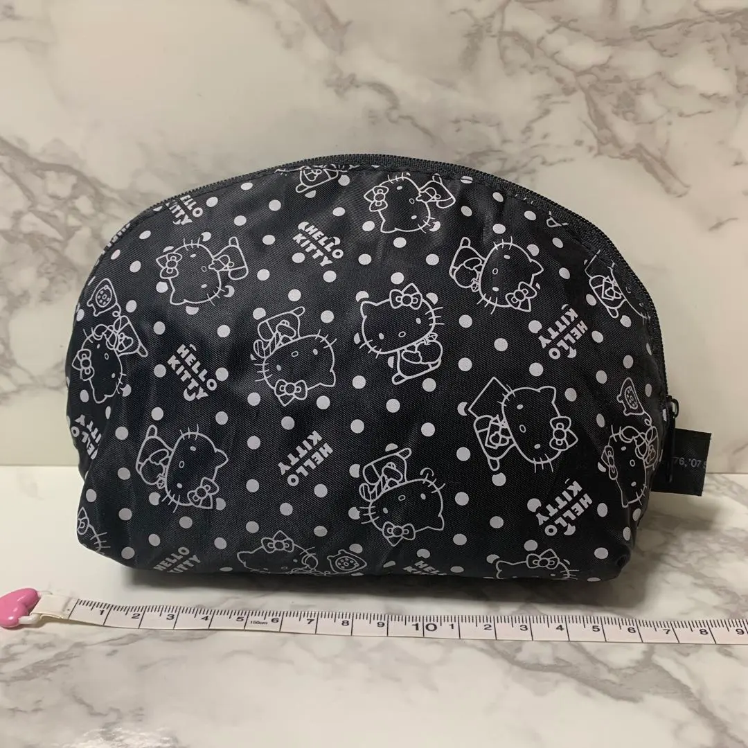 Thumbnail of Sanrio Hello Kitty pouch, 2007, Hello Kitty, black and white polka dots