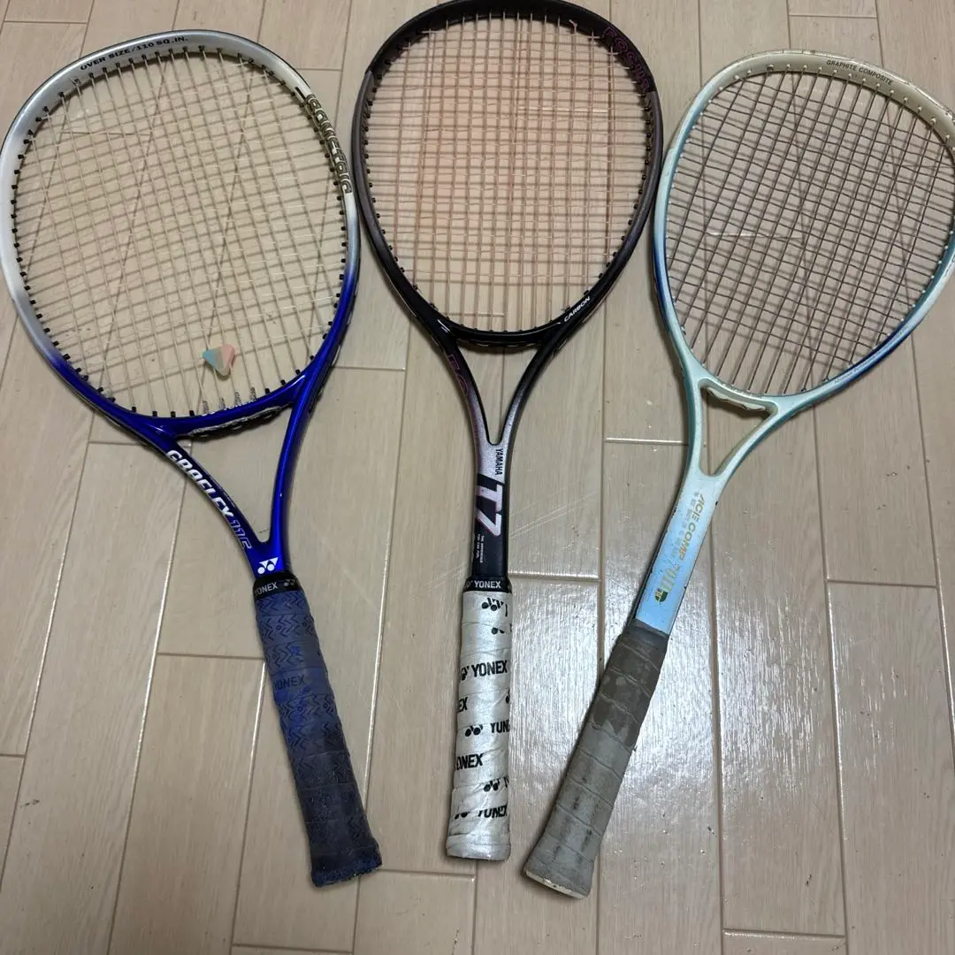 プロケンネックス軟式テニスラケット専用ケース付き3本セット　スポーツ　部活動 GOSEN ソフトテニス セット 初心者向け ラケット グリップテープ