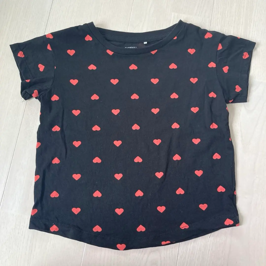 Thumbnail of ☆Available for immediate purchase☆ 100 size short-sleeved T-shirt T-shirt Nursery Heart pattern Nishimatsuya