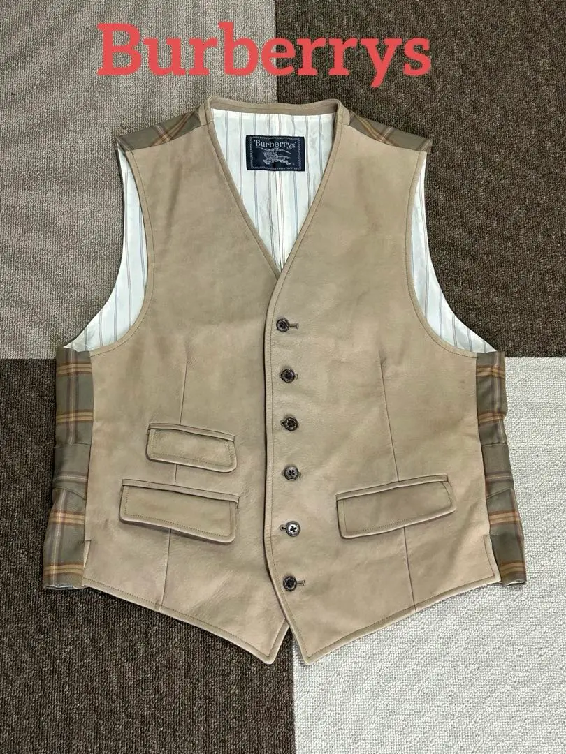 【春ニット】Burberrys 旧ロゴ ノバチェック ベスト sizeL BURBERRY - バーバリー ニット セーター チェック ウール プル