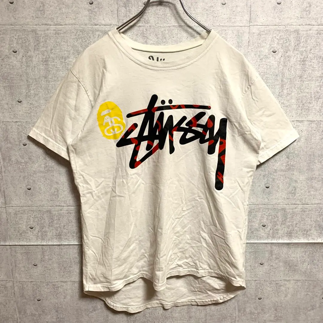 APE BAPE STUSSY 20周年 パーカー　シャークパーカー　XL 限定 A BATHING APE x STUSSY 20周年 シャークコラボパーカー サイズL
