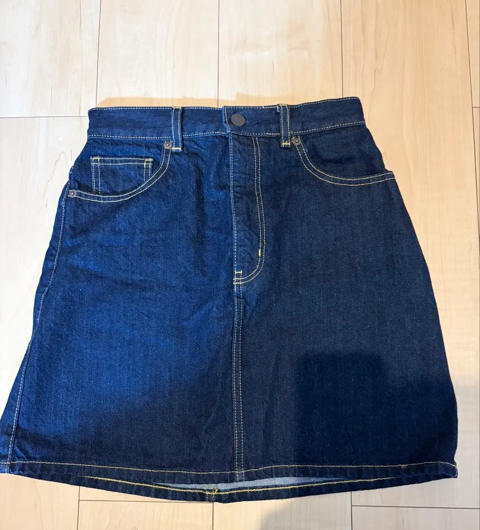 Thumbnail of GU Denim Mini Skirt, Dark Navy