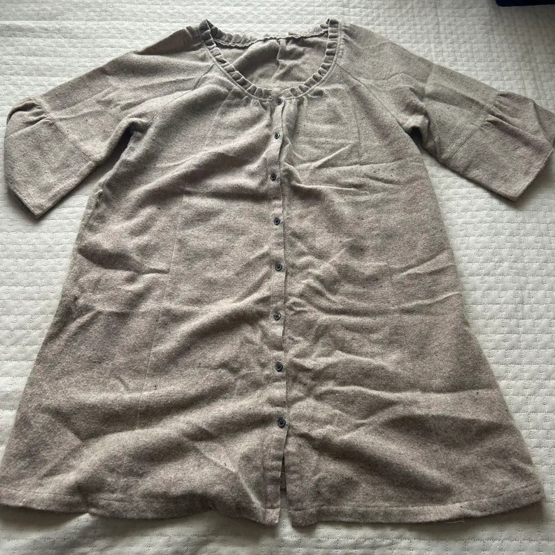 Thumbnail of pattyperry Beige Knit Long Sleeve Dress