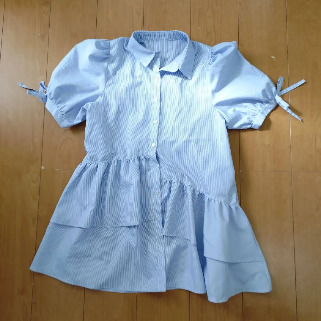Thumbnail of Clear Light Blue Tiered Shirt Dress Tunic