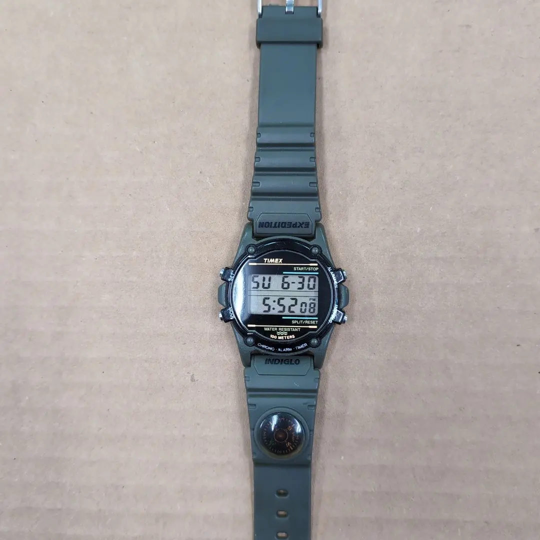 【TIMEX】EXPEDITION INDIGLO ヴィンテージ 希少 Vintage Timex Expedition Indiglo Watch with Brown Leather