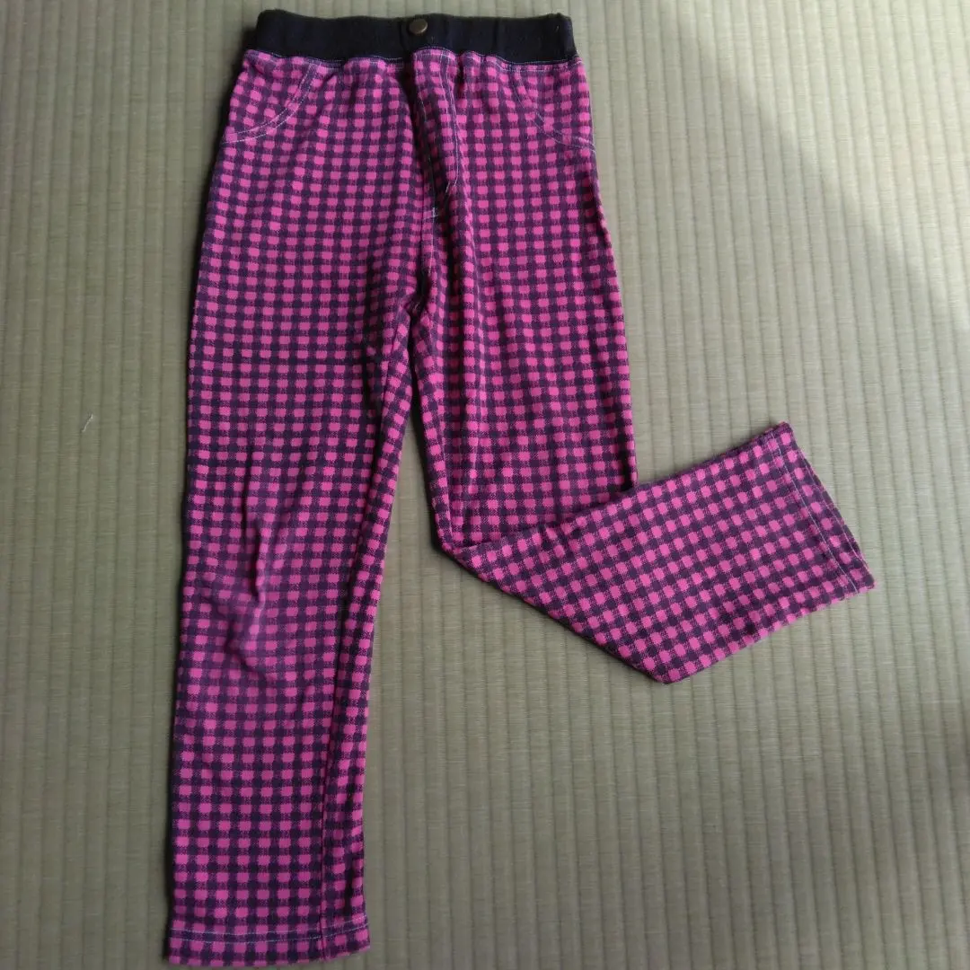 Thumbnail of Pink and black checkered long pants