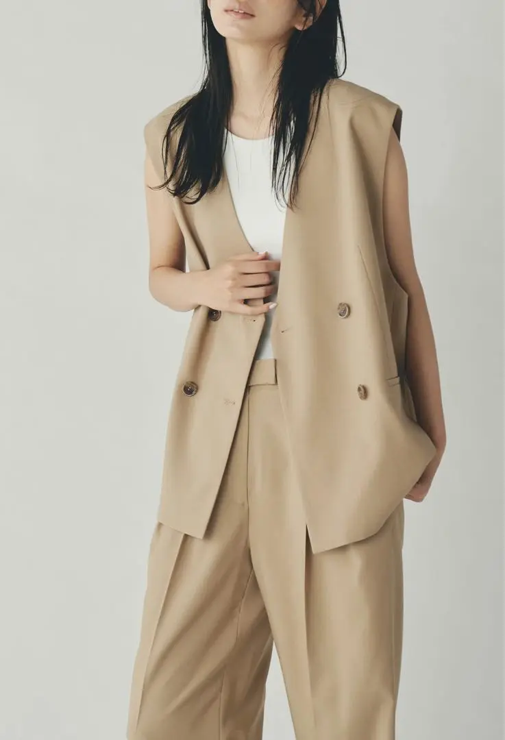 HAUNT LINEN VESTリネンベスト オフホワイト - メルカリ